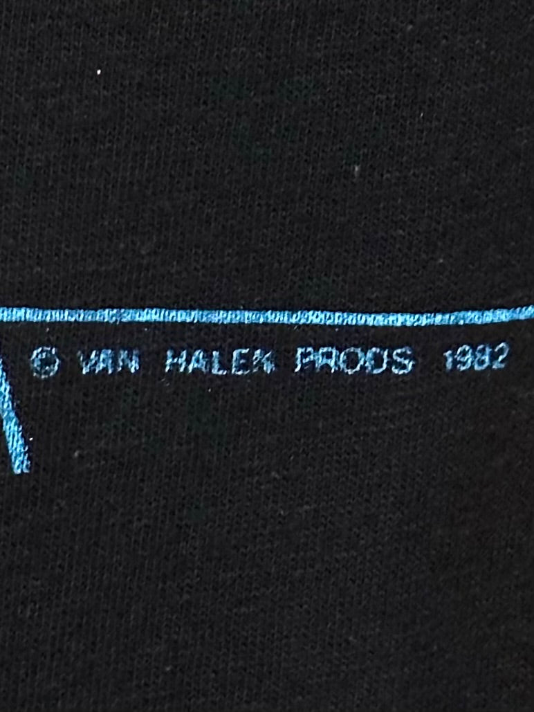 Vintage 80s 1980s 1982 VAN HALEN Hide Your Sheep Live Rock Concert Tour T SHIRT Lion Graphic Black Ched Label Small S 17.5x26