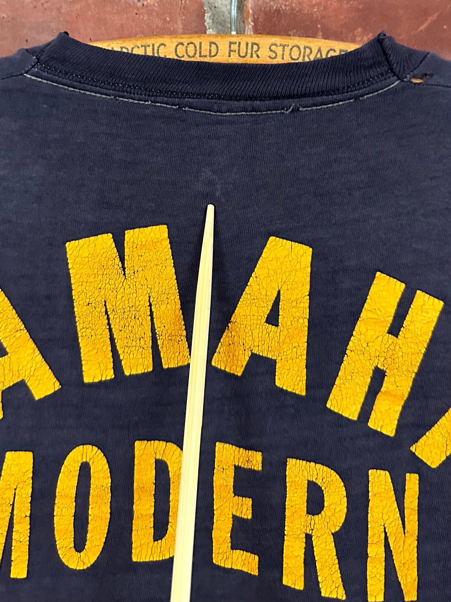 Vintage 60s 1960s YAMAHA Motorcycles Dealer T-Shirt Modern Cycles Kenosha Wisconsin Blue Mens Extra Small XS