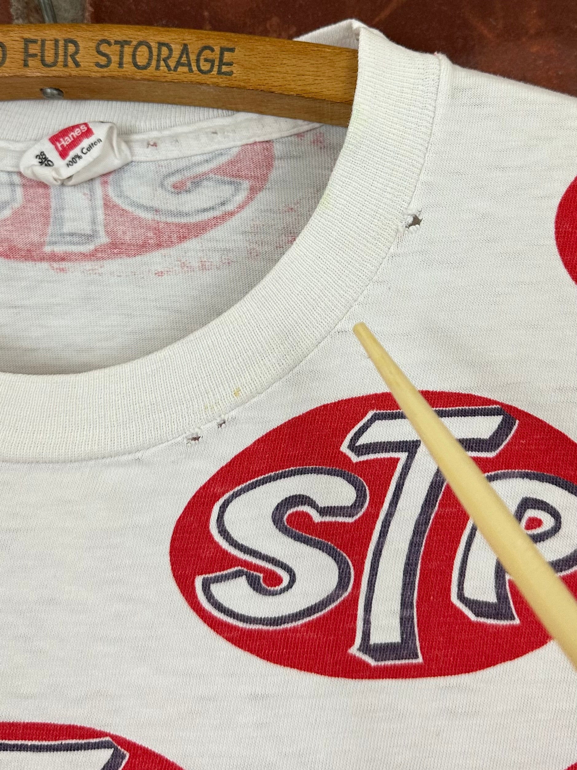 STP ロゴ Tシャツ ホワイト　60s hotrod Vintage 60s 1960s STP Motor Oil All Over Print T-Shirt Hot Rod