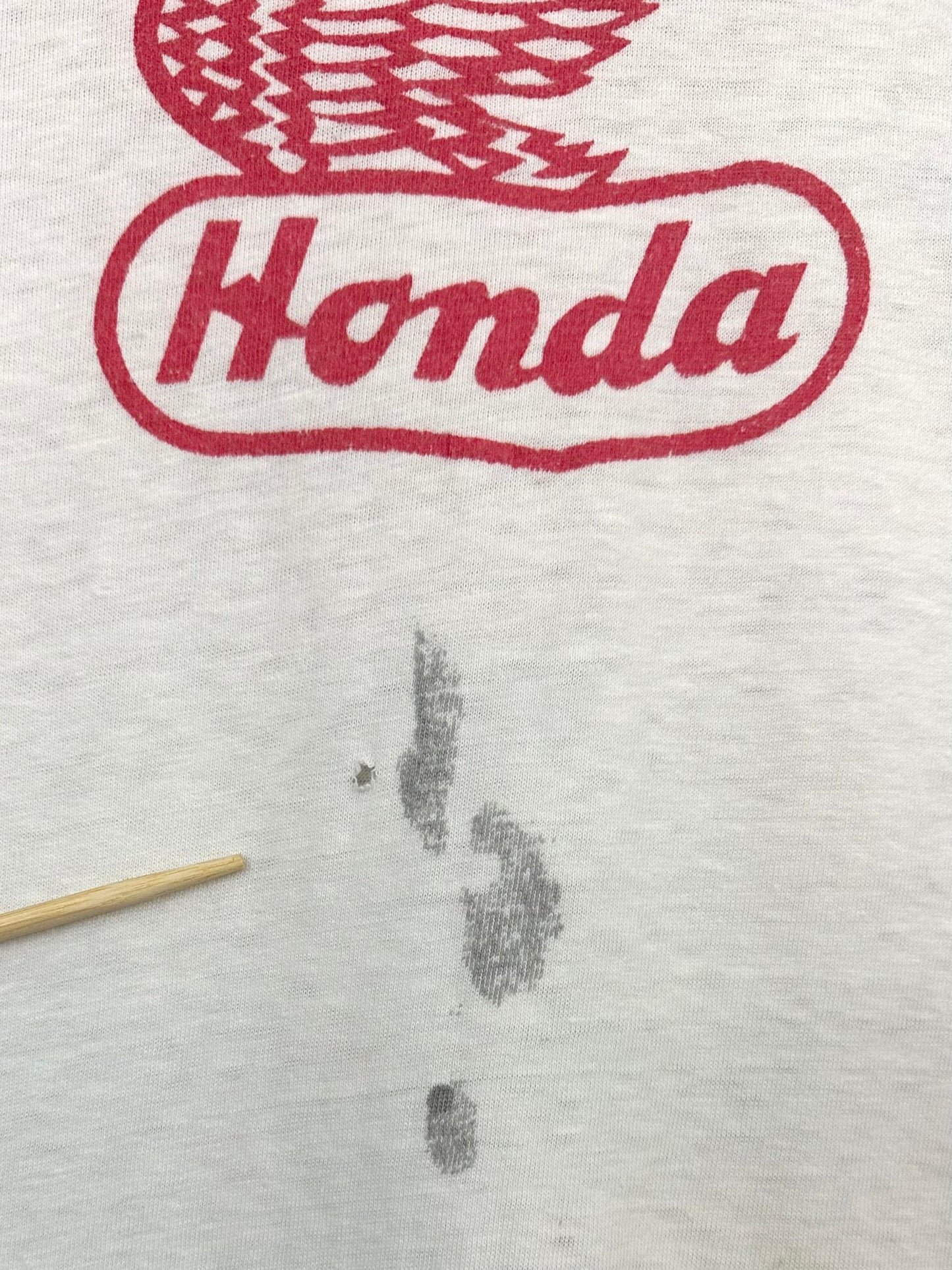 Vintage 60s 1960s HONDA Motorcycles Dealer Biker T-Shirt Devin San Mateo California CA White Hanes Label Mens Medium M 19x26