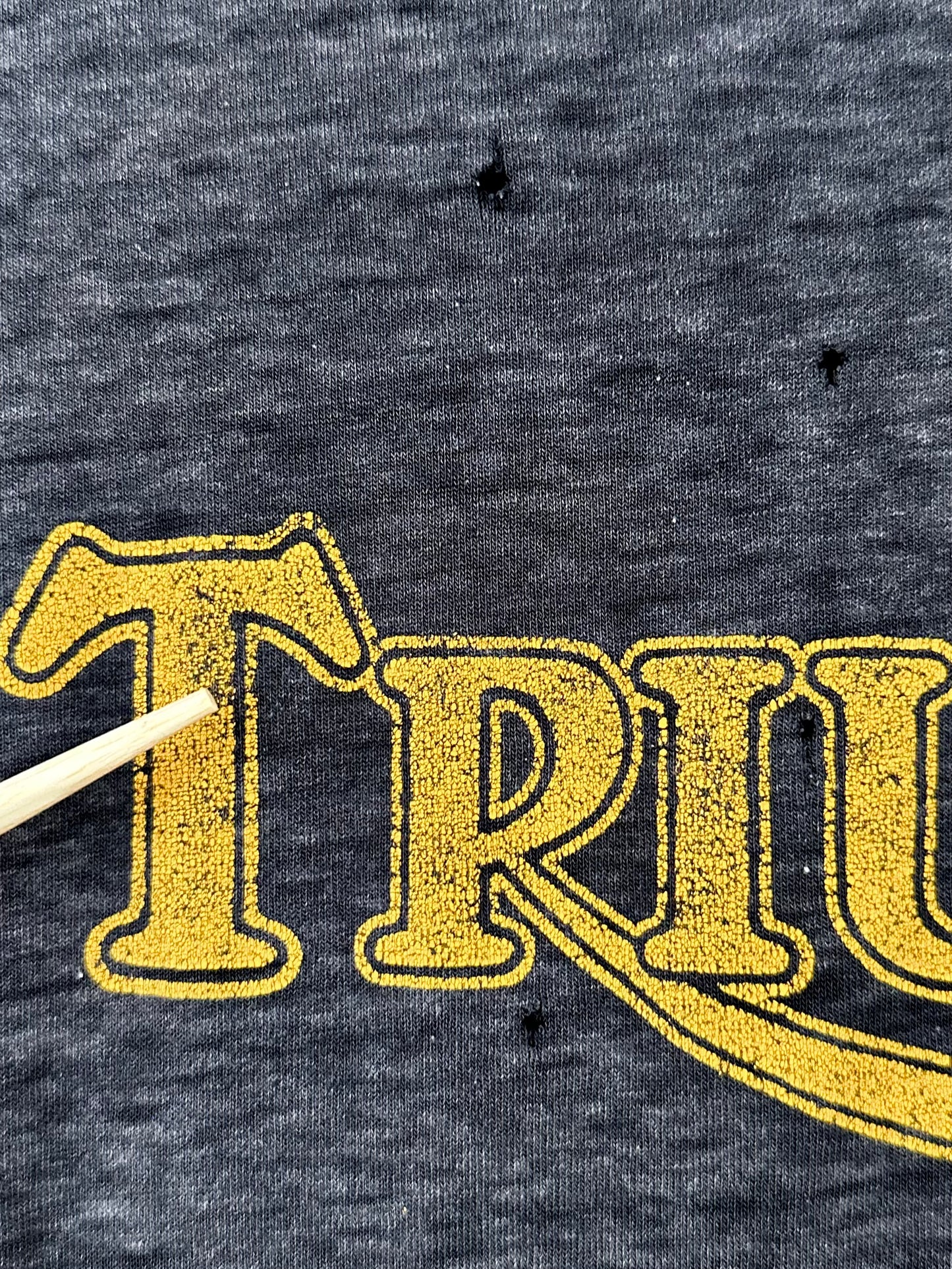 Vintage 70s 1970s TRIUMPH Motorcycles Dealer T-Shirt Moto Montreal Canada Paper Thin Burnout Soft Faded Black Mens Small S 17.25x28.25