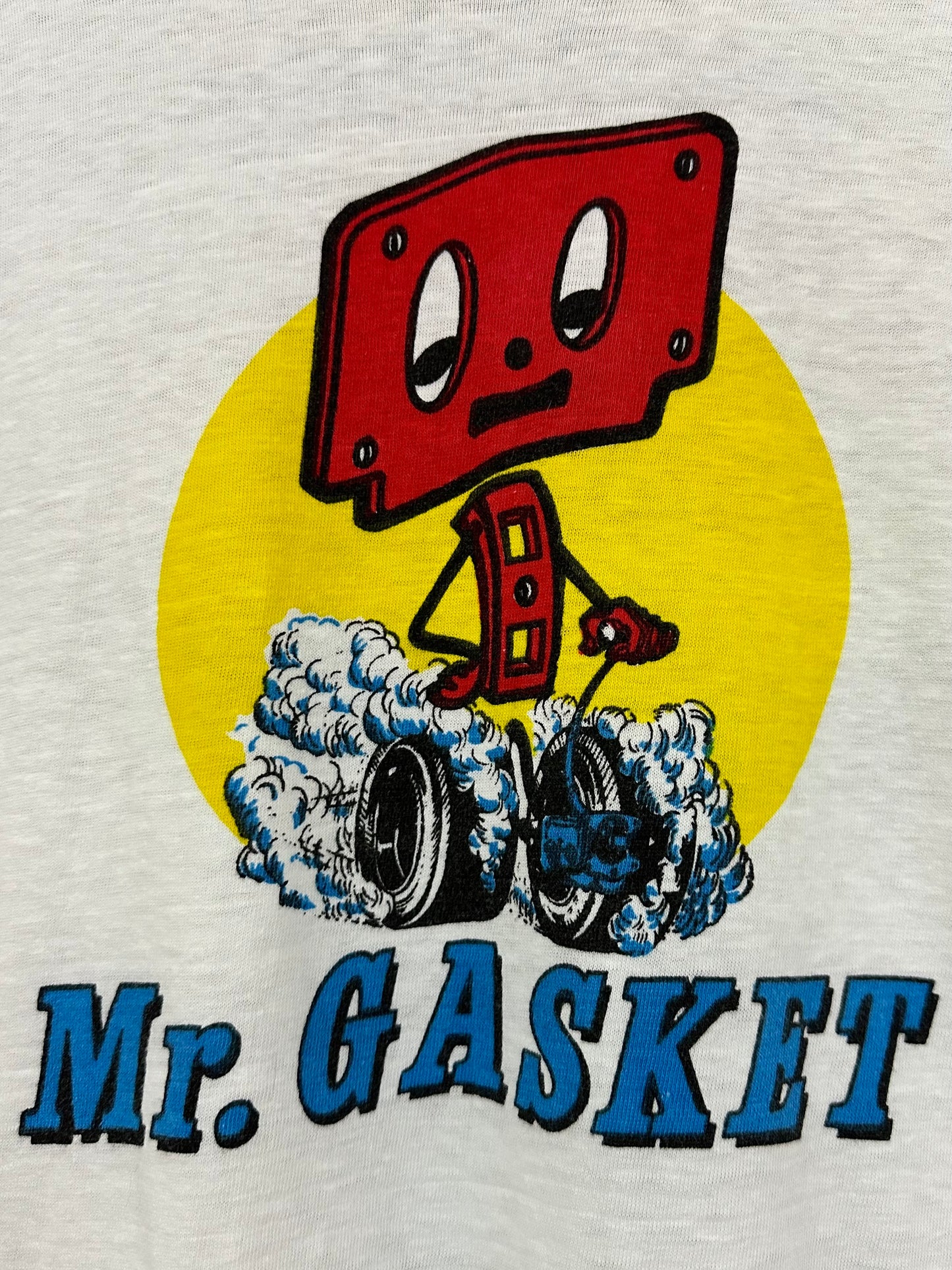 Vintage 60s 1960s MR GASKET Winners Choice Quality Racing Products T-Shirt Hot Rod Drag Racing Automotive Speed Shop Auto Mechanic White Allison MFG CO INC Mens Small S 19.25X25