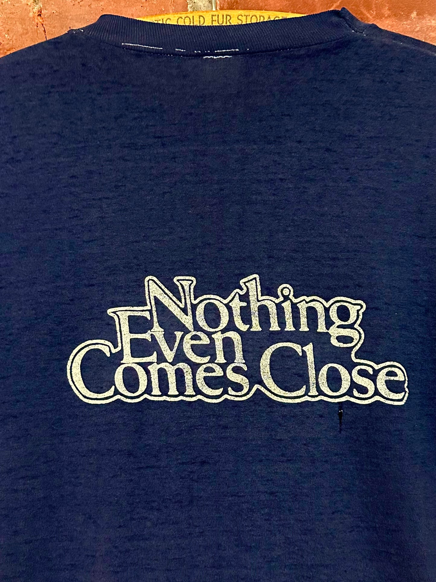 Vintage 80s 1980s PORSCHE AUDI Dealer T-Shirt 944 Coupe “Nothing Even Comes Close” Blue Sportswear Label Mens Small S